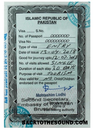 Pobierz Pakistan wejście Wiza Próbka szablon