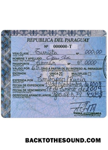 Pobierz Paragwaj Wiza Próbka podgląd