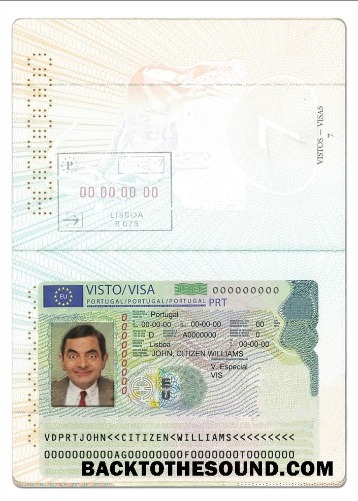 Pobierz Portugalia Wiza Karta Próbka szablon