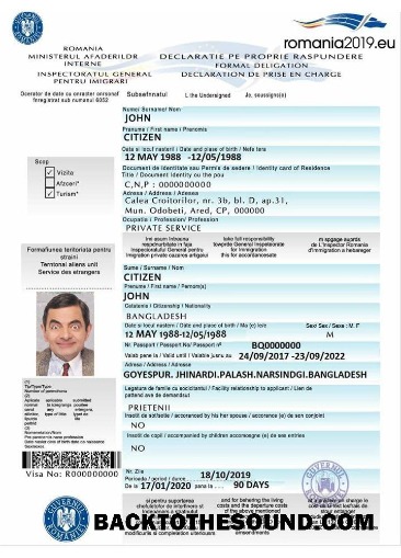 Pobierz Rumunia e Wiza Próbka próbka
