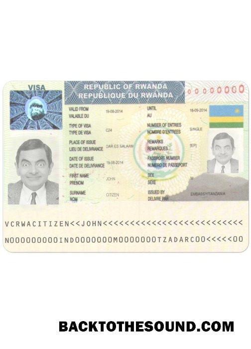 Pobierz Rwanda Podróż Wiza Próbka szablon