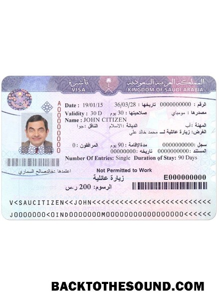 Pobierz Arabia Saudyjska Wiza Wersja 2 Próbka szablon