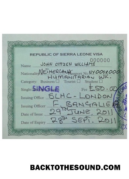 Pobierz Sierra Leone Wiza Próbka makieta