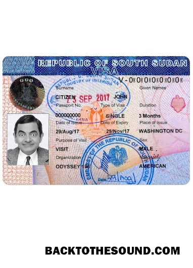 Pobierz Sudan Południowy Podróż Wiza Próbka podgląd