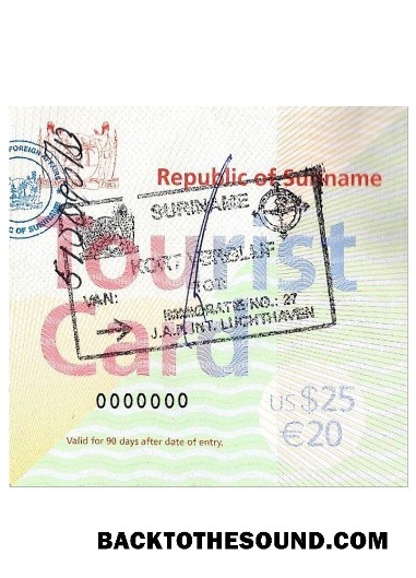 Pobierz Surinam tourist Karta Próbka podgląd