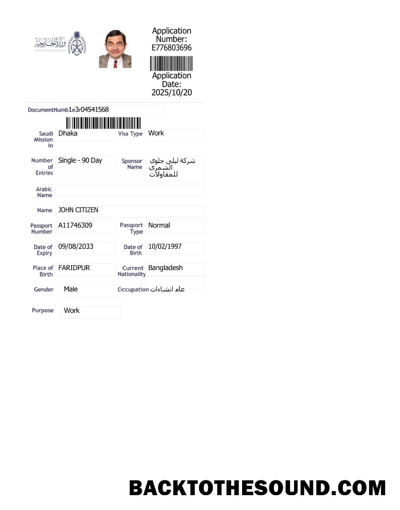Pobierz Arabia Saudyjska e Wiza in Word and PDF Formaty, Wersja 5 Próbka projekt