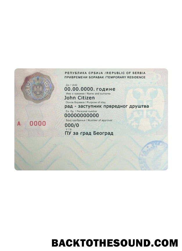 Pobierz Serbia temporary Rezydencja Próbka szablon