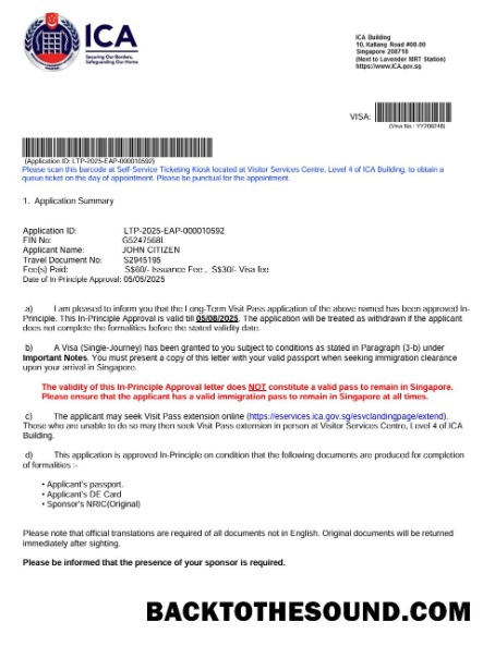 Pobierz Singapur Wiza approval List in Word and PDF Formaty Próbka szablon