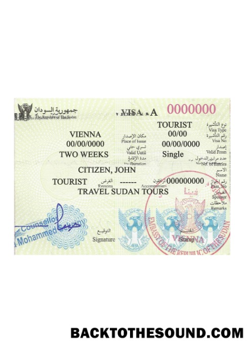 Pobierz Sudan Podróż Wiza Wersja 2 Próbka szablon