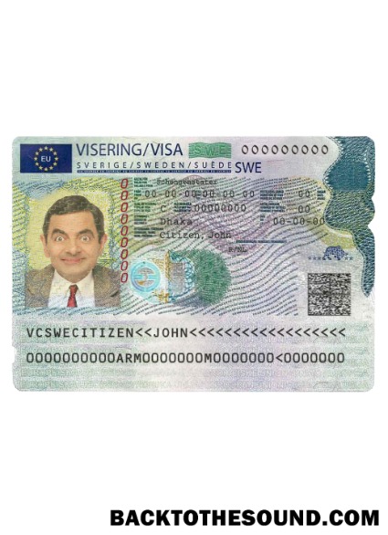 Pobierz Szwecja schengen Wiza Próbka szablon