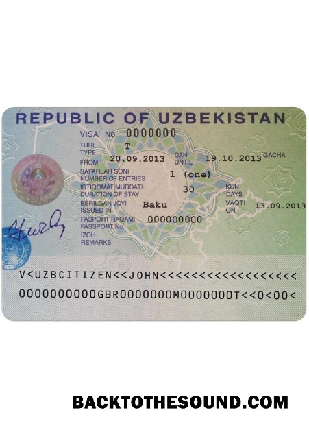 Pobierz Uzbekistan Wiza Próbka projekt