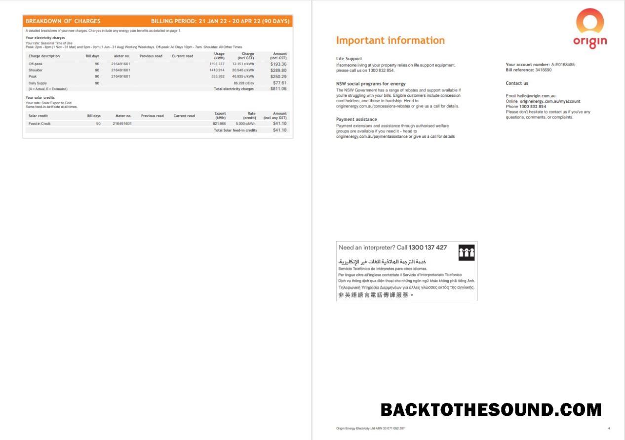 Profesyonel İndir Avustralya Origin Fatura Fatura, Word and PDF Şablon, 4 pages 3 4 Örnek