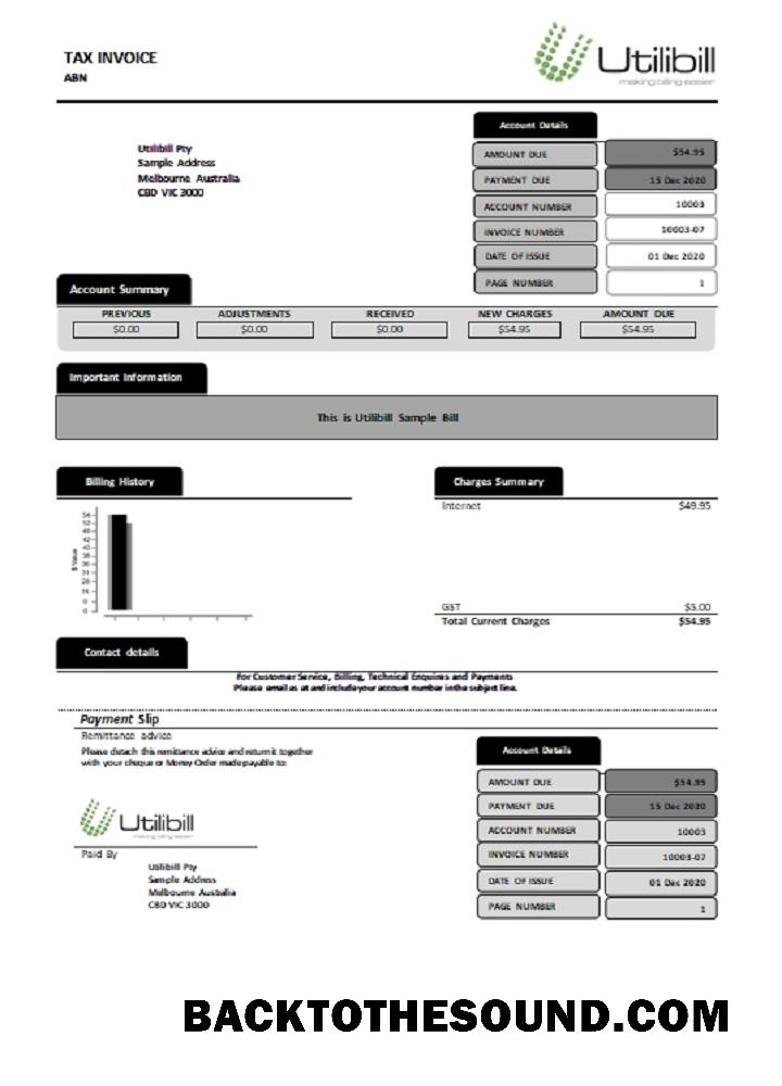 İndir Avustralya Utilibill easy to fill in Word and PDF Format (.doc and .PDF) Örnek örnek