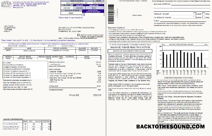 İndir Belçika Golden Valley Electric Association Fatura Fatura in Word and PDF Formatlar, 2 pages Örnek ön izleme