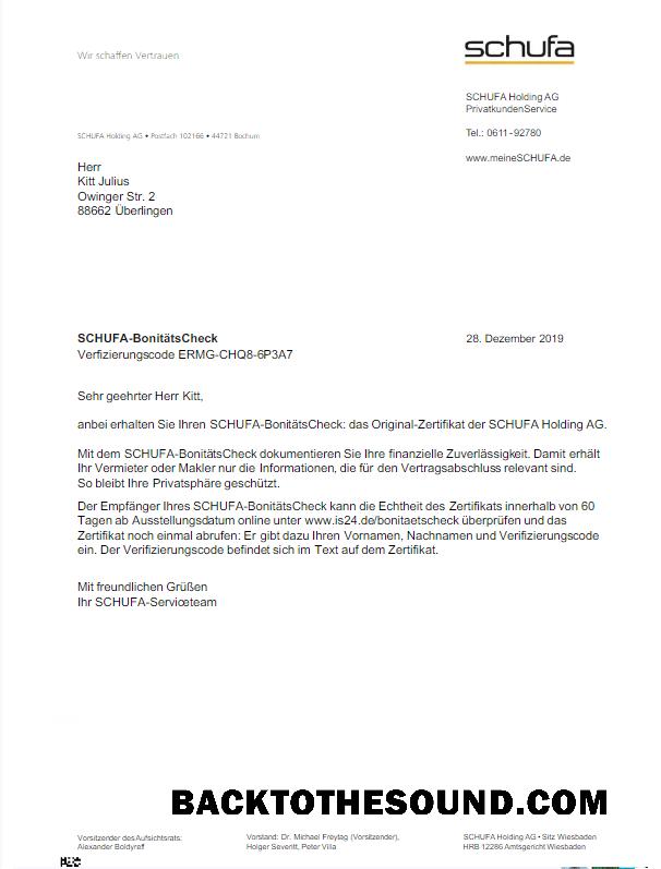 İndir Almanya SCHUFA Fatura Fatura Word and PDF Örnek örnek
