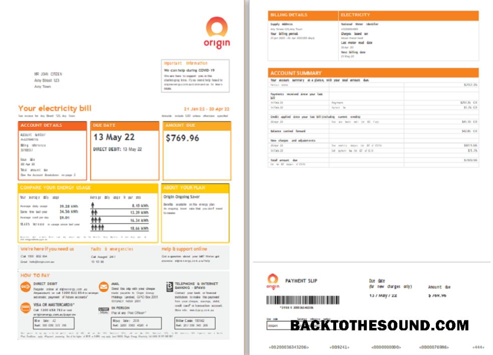 Yüksek Kalite İndir Origin Fatura Fatura Şablon, in Word and PDF Format, 4 pages Örnek
