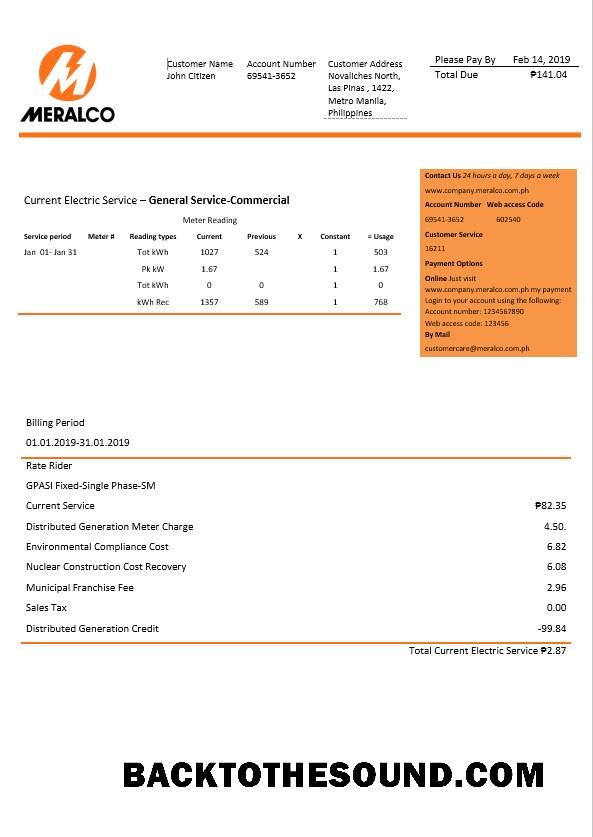 İndir Filipinler The Manila Electric Şirket Elektrik Şirket in Word Format Örnek ön izleme