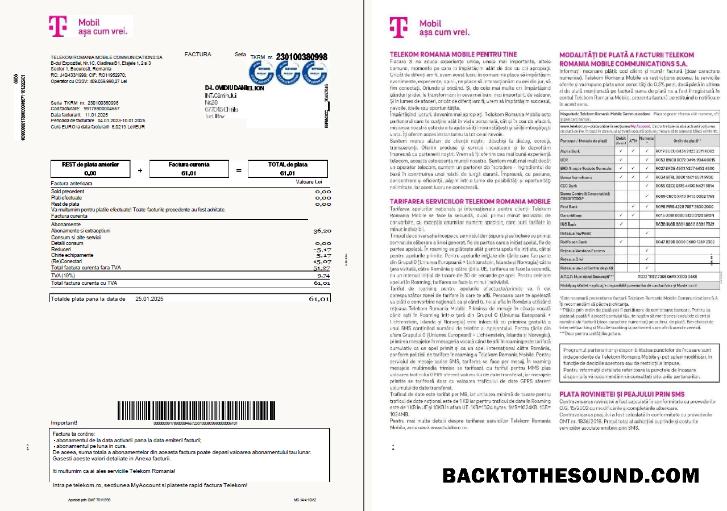 İndir Romanya T Mobile Fatura Fatura in Word and PDF Formatlar, 4 pages, 1 2 pages Örnek tasarım