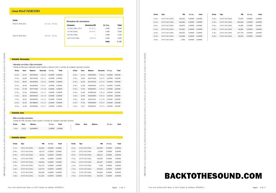 İndir İspanya Masmovil internet and mobile Fatura Fatura Word and PDF Formatlar, 5 pages. Örnek tasarım