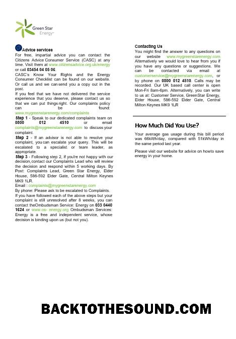 İndir Birleşik Krallık yeşil Star Energy energy Fatura Fatura Word and PDF, Formatlar 3, Örnek ön izleme