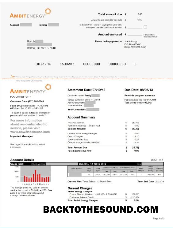 İndir ABD AMBIT ENERGY Fatura Fatura Word and PDF Örnek taslak
