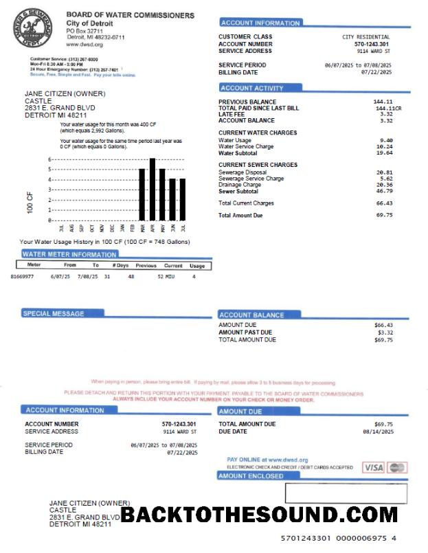 İndir ABD Board of Su Commissioners Fatura Fatura in Word and PDF Formatlar Örnek tasarım