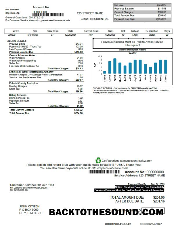 İndir ABD CARKW Fatura Fatura in Worrd and PDF Formatlar Örnek şablon