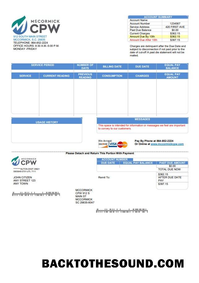 İndir ABD CPW Fatura Fatura in Word and PDF Format Örnek tasarım