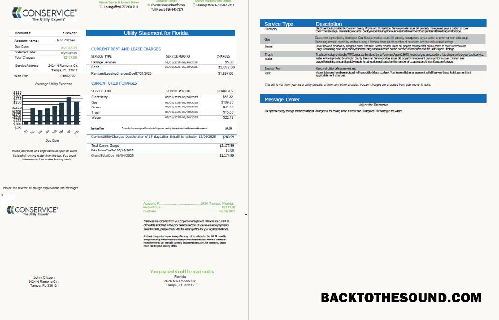 İndir ABD Conservice Fatura Fatura in Word and PDF Formatlar, 2 pages, Sürüm 2 Örnek örnek