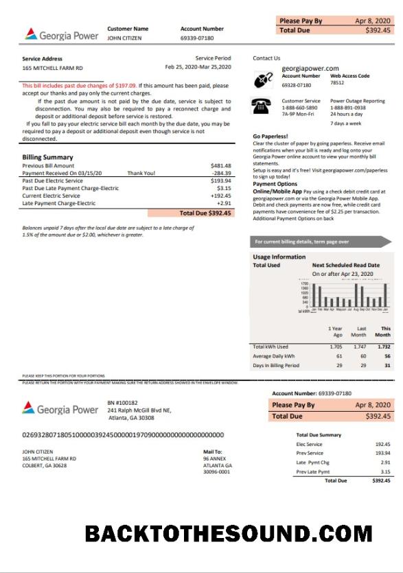 İndir ABD Gürcistan Power Fatura Yeni brand Fatura in Word and PDF Format, fully Düzenlenebilir Örnek şablon