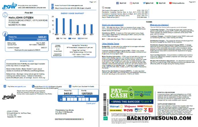 İndir ABD Philadelphia Gaz Works Fatura Fatura in Word and PDF Formatlar, 3 pages, 1 2 pages Örnek örnek