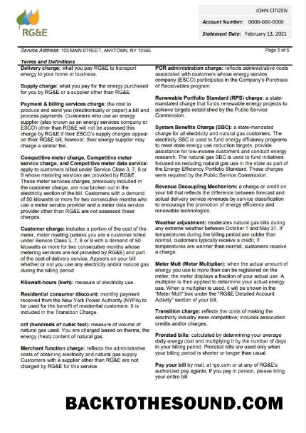 İndir ABD RG&E Fatura Fatura in Word and PDF Format (2 pages) 5 Örnek şablon