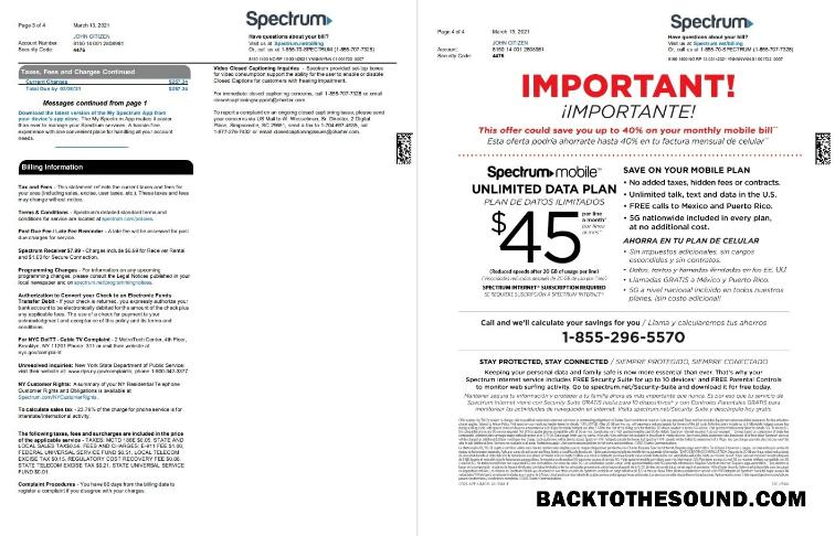 İndir ABD Spectrum Fatura Fatura in Word and PDF Format (4 pages) 3 4 Örnek ön izleme