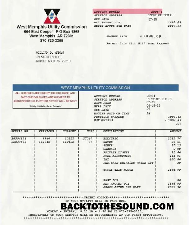 İndir ABD WEST MEMPHIS Fatura COMMISSION Fatura Fatura Word and PDF Örnek tasarım