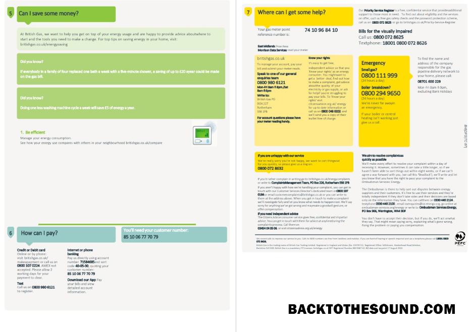 Premium İndir Birleşik Krallık British Gaz Fatura Fatura, Word and PDF Şablon, 4 pages 3 4 Örnek