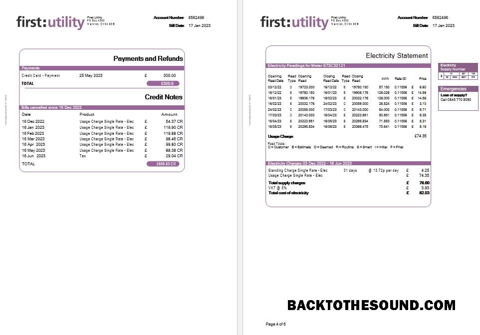 İndir Birleşik Krallık First Gaz and Elektrik Fatura Fatura in Word and PDF Formatlar, 6 pages. Örnek örnek