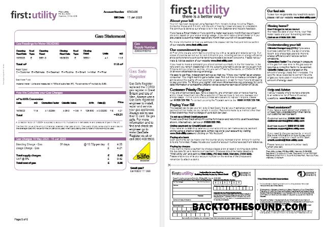 İndir Birleşik Krallık First Gaz and Elektrik Fatura Fatura in Word and PDF Formatlar, 6 pages.. Örnek örnek