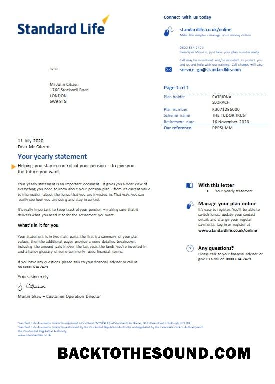 İndir Birleşik Krallık standart Life Fatura Fatura in Word and PDF Format Örnek taslak