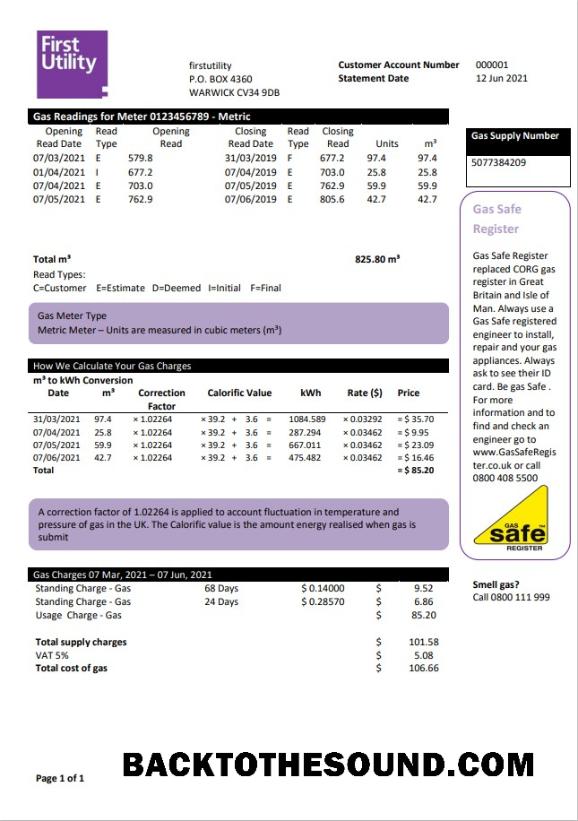İndir Birleşik Krallık Warwick First Fatura Fatura in Word and PDF Format Örnek tasarım