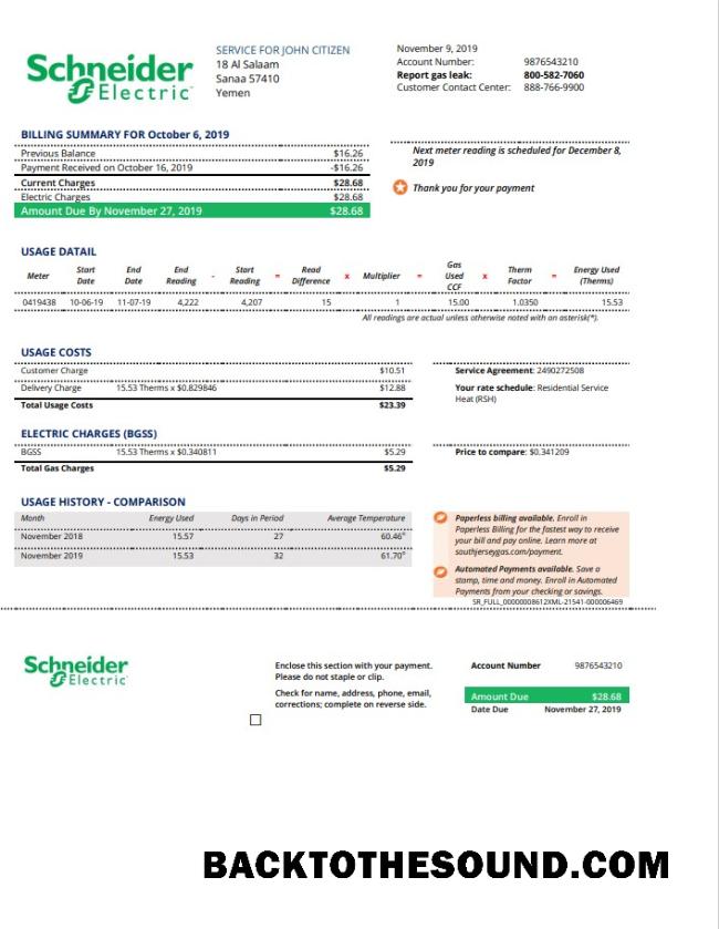 İndir Yemen Schneider Electric Fatura Fatura in Word and PDF Format Örnek şablon